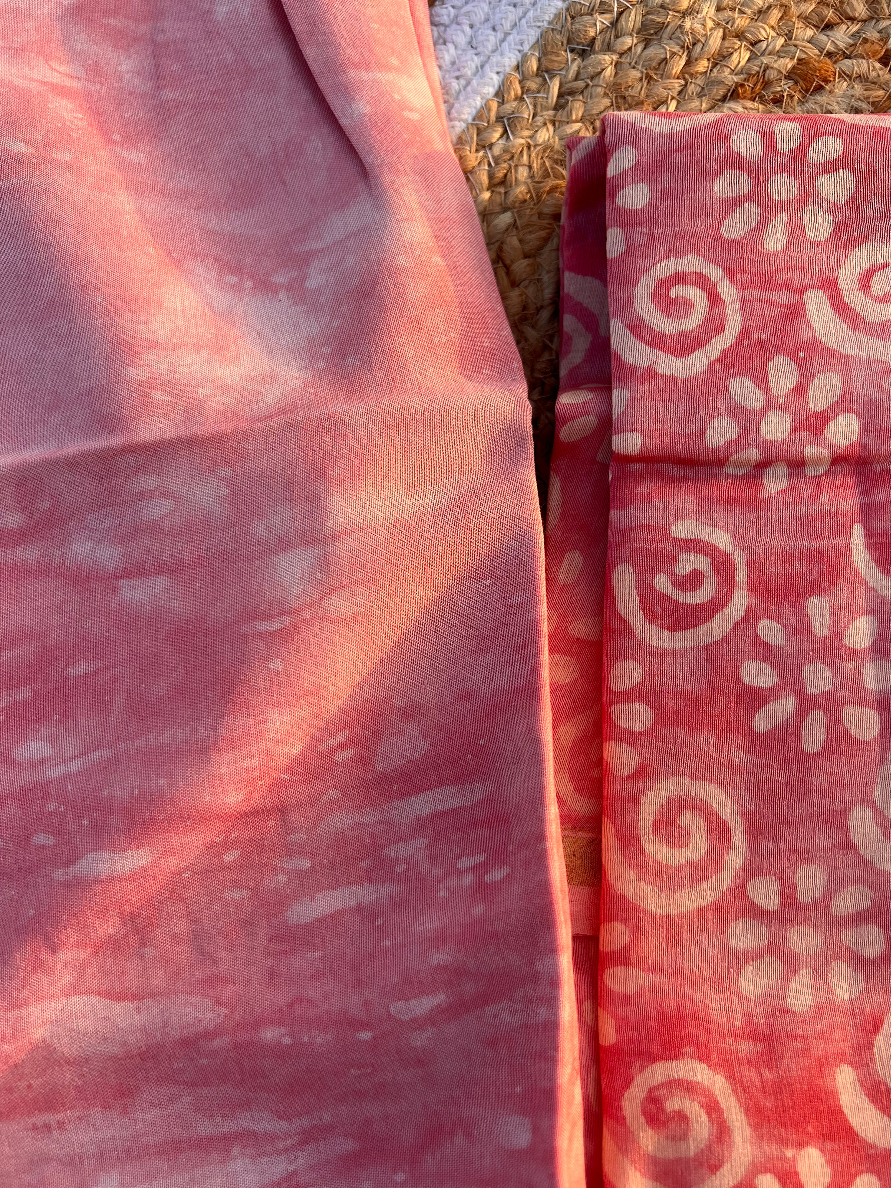 Pure Chanderi Silk Unstitched Suit Set – Soft Batik Print Fabric for Ethnic Occasions