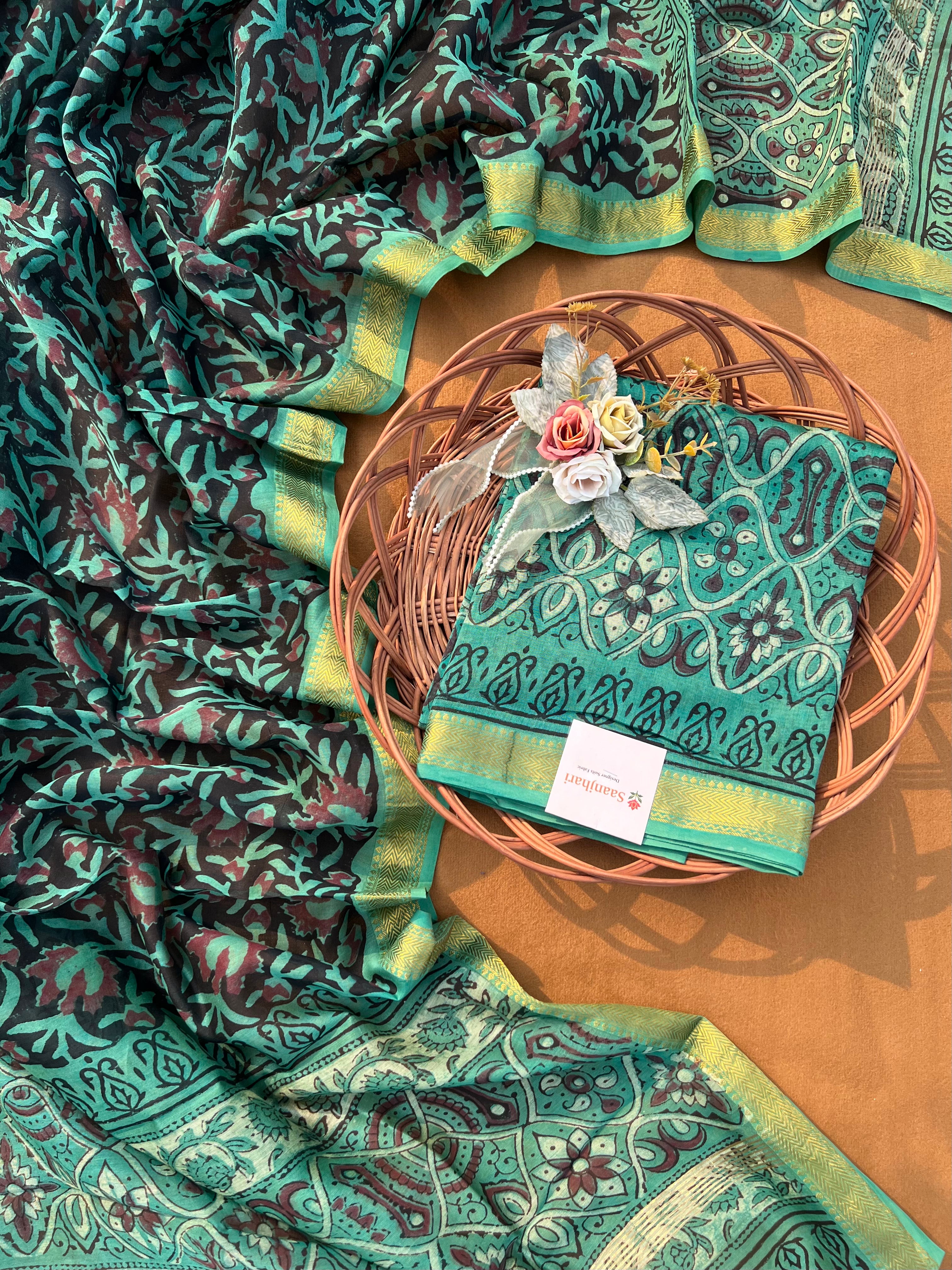Ethnic Pure Cotton Suit Set with Dupatta – Warli & Traditional Prints