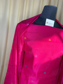 Pink Linen Cotton Ethnic Suit Material with Designer Border Dupatta