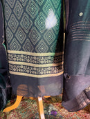 Deep Black Linen Cotton Unstitched Suit – Everyday Comfort Wear