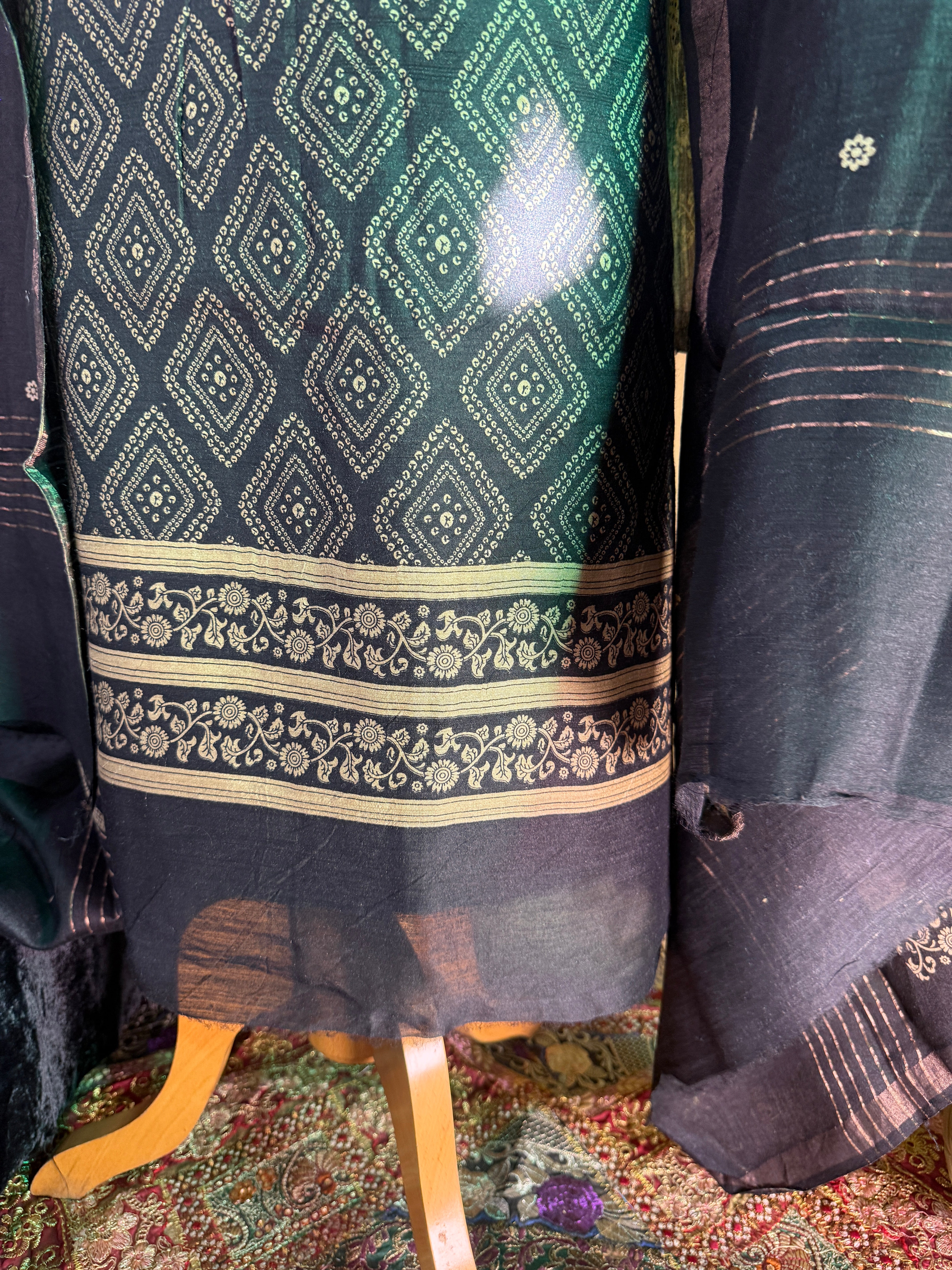 Deep Black Linen Cotton Unstitched Suit – Everyday Comfort Wear