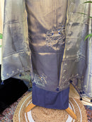 Purple Glass Tissue Suit with Hand-Detail Dupatta for Elegant Wear