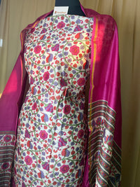 Pretty Floral Print Cotton Suit Set with Dupatta—Comfortable Everyday Wear