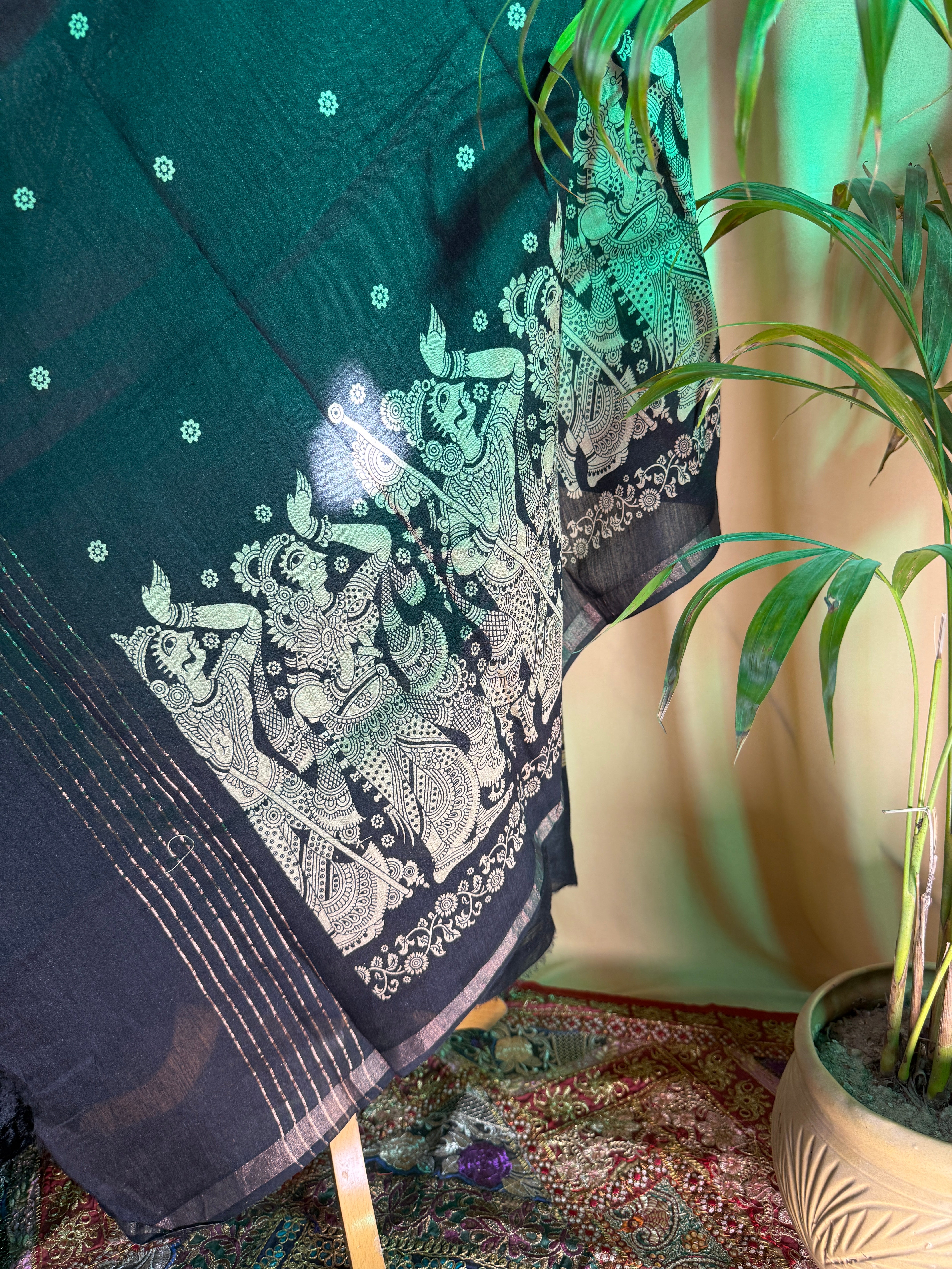 Deep Black Linen Cotton Unstitched Suit – Everyday Comfort Wear