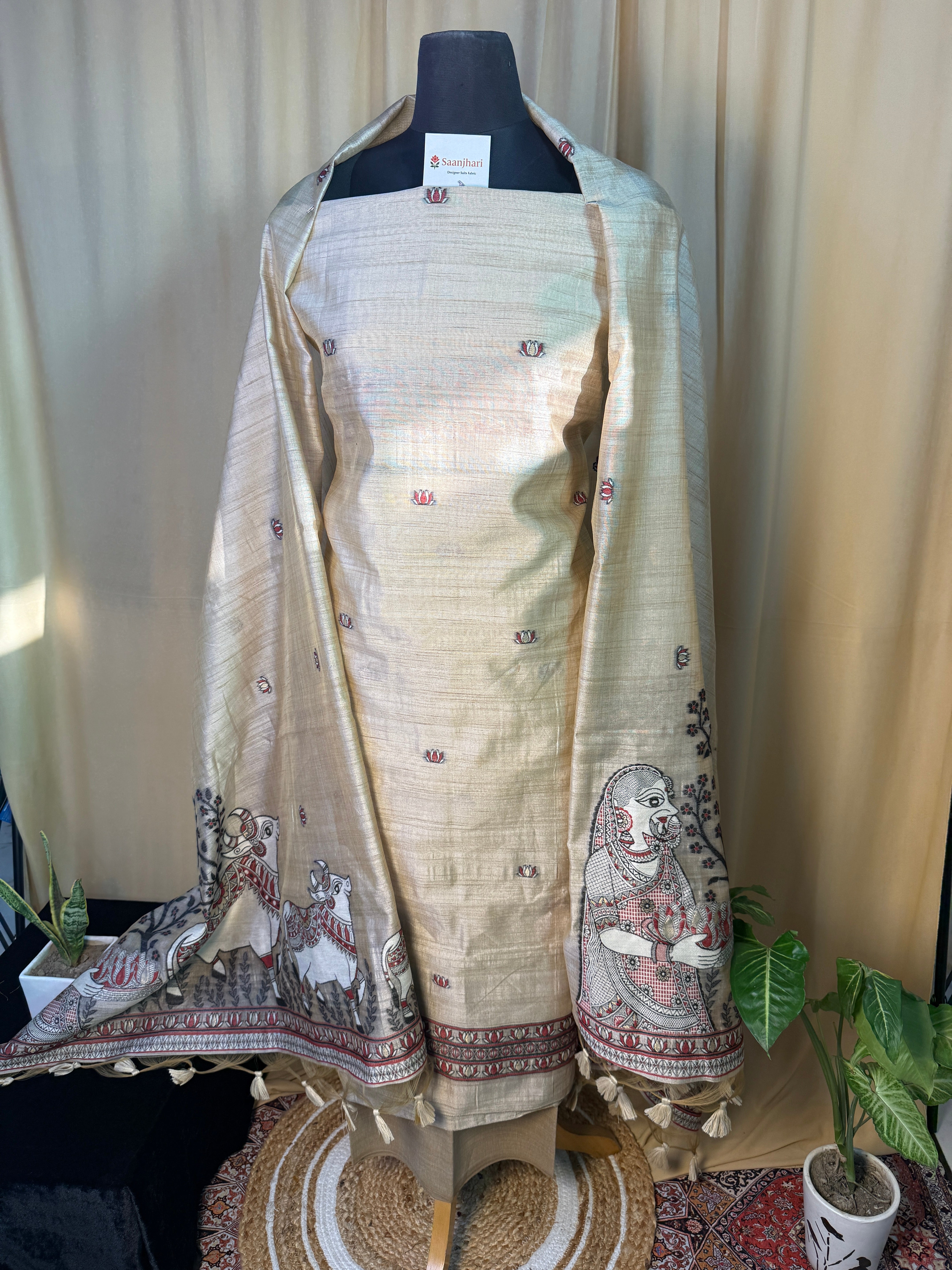 Classic Cotton Silk Suit Set for Festive and Everyday Elegance