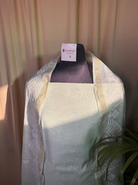 Light Green Linen Cotton Suit with Fine Thread Details