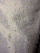 White Organza Suit with Mirror Work & Organza Dupatta