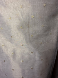 White Organza Suit with Mirror Work & Organza Dupatta