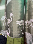 Green Raw Silk Suit Set with Printed Dupatta – Elegant Everyday Ethnic Wear