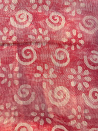 Pure Chanderi Silk Unstitched Suit Set – Soft Batik Print Fabric for Ethnic Occasions