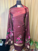 Linen Cotton Floral Print Suit Set with Dupatta – Elegant Festive Wear