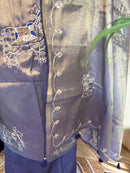Purple Glass Tissue Suit with Hand-Detail Dupatta for Elegant Wear