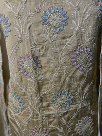 Elegant Chiffon Suit with Floral Embroidery and Chiffon Dupatta