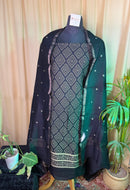 Deep Black Linen Cotton Unstitched Suit – Everyday Comfort Wear