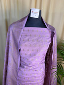 Lavender Glow Banarasi Silk Suit with Soft Zari Dupatta