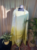 Yellow Linen Cotton Suit with Soft Thread Work