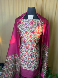 Pretty Floral Print Cotton Suit Set with Dupatta—Comfortable Everyday Wear