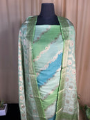 Fresh Green Banarasi Silk Suit With Fine Zari Woven Dupatta