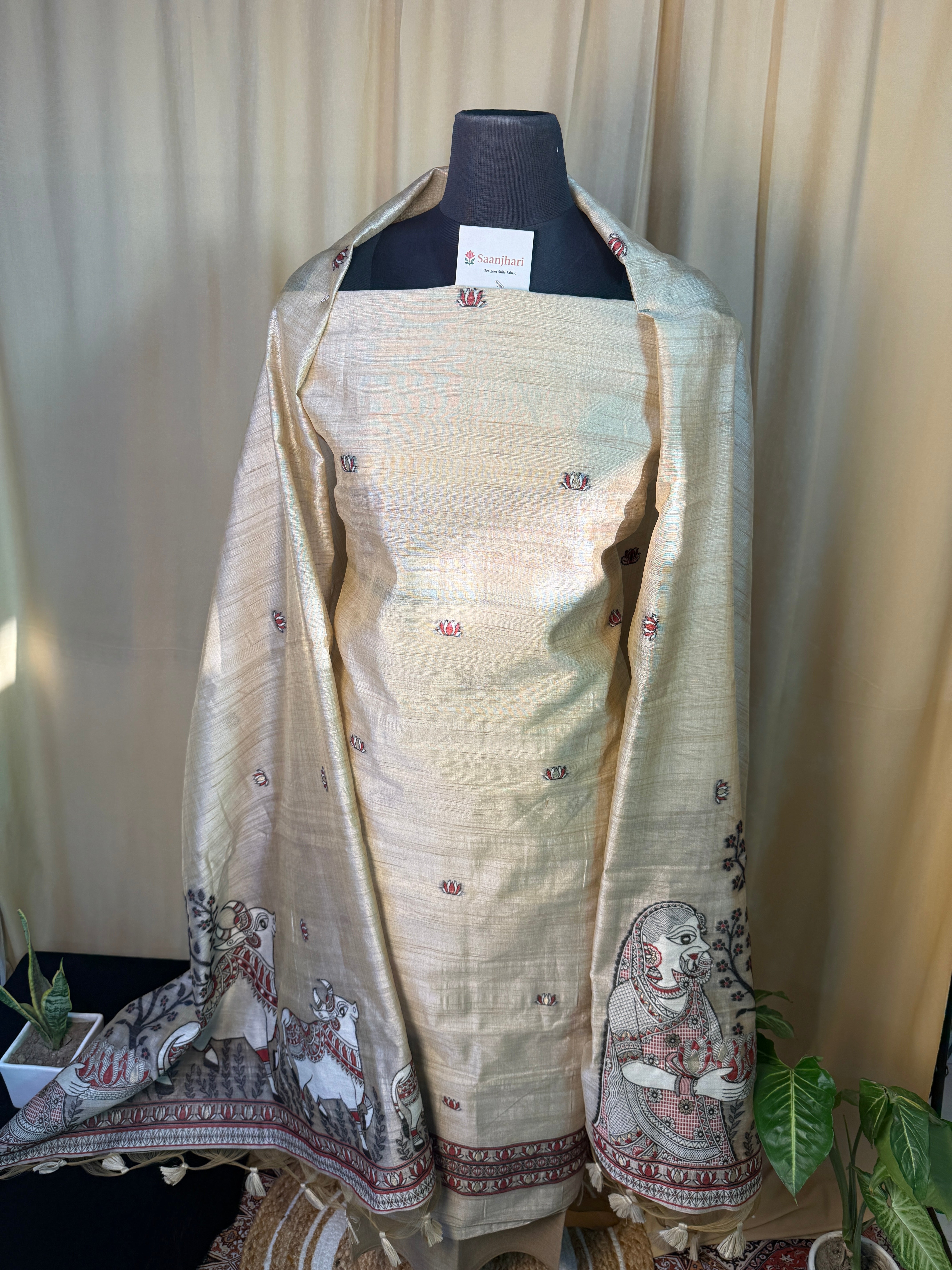 Classic Cotton Silk Suit Set for Festive and Everyday Elegance