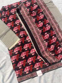 Premium Pure Cotton Unstitched Suit Set – Artistic Floral Design for Everyday Elegance
